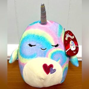 Valentines Day 2023 Squishmallow 13” inch - Ter the Narwhal KELLY TOY PLUSH NWT!